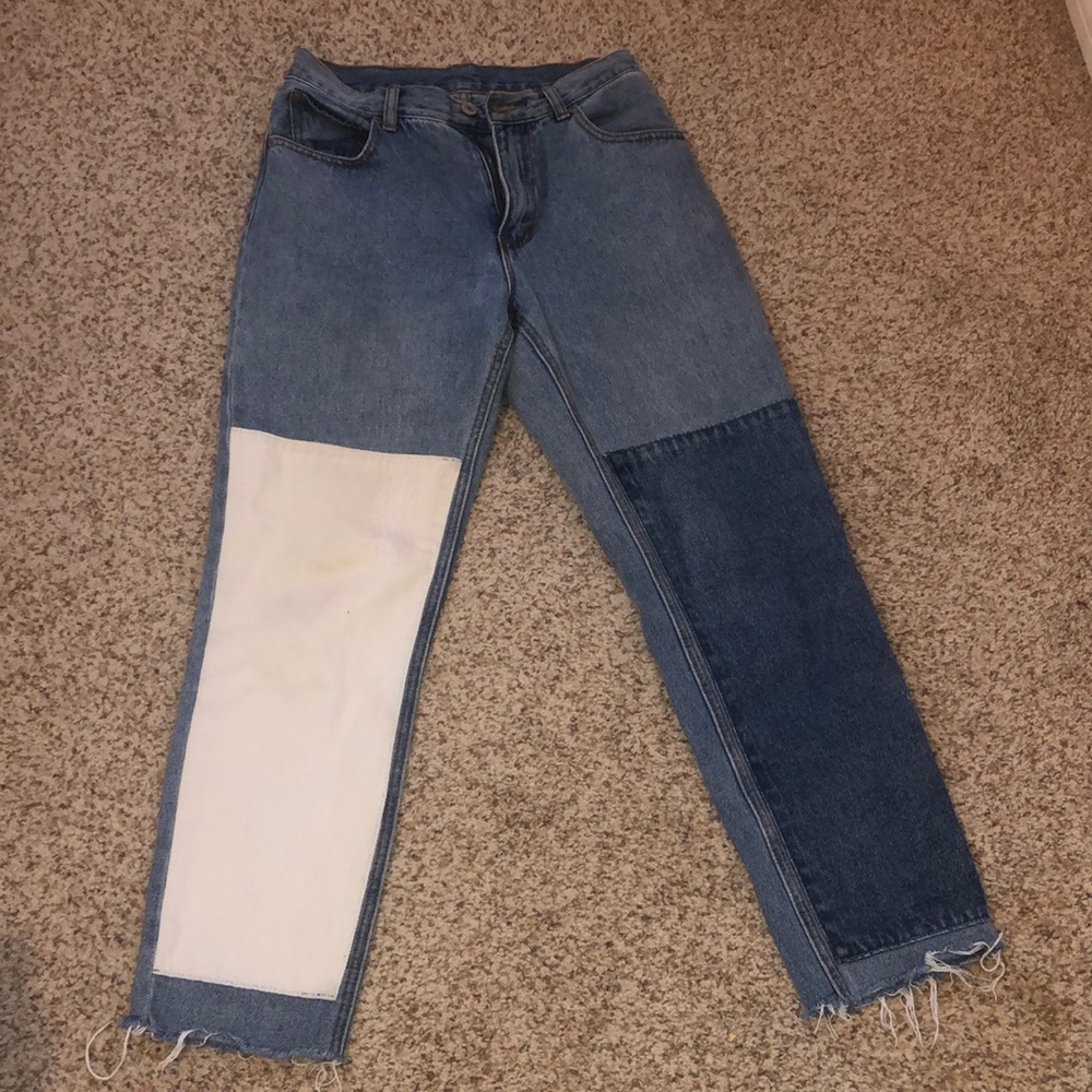 Brandy melville colorblock kenzo patchwork jeans